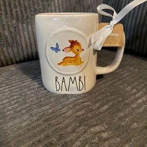 Rae Dunn x Disney x Bambi White Mug with pink interior NWT